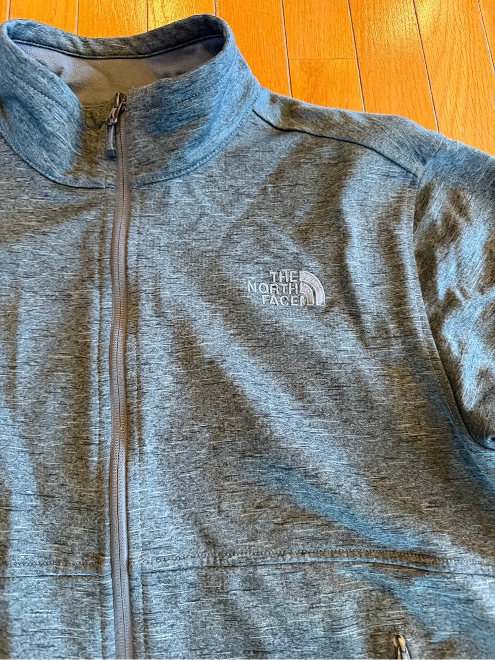 The North Face Full Zipper Front Gray Lightweight Jacket Mens Size Large